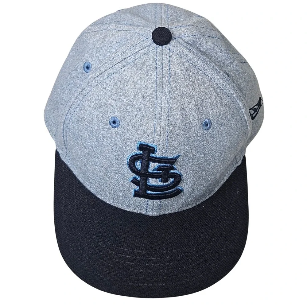 STL New Era St‎ Louis Cardinals Youth Baseball Cap Size 6 3/8 Blue Navy Fitted